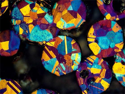 青銅粉末，反射，偏光